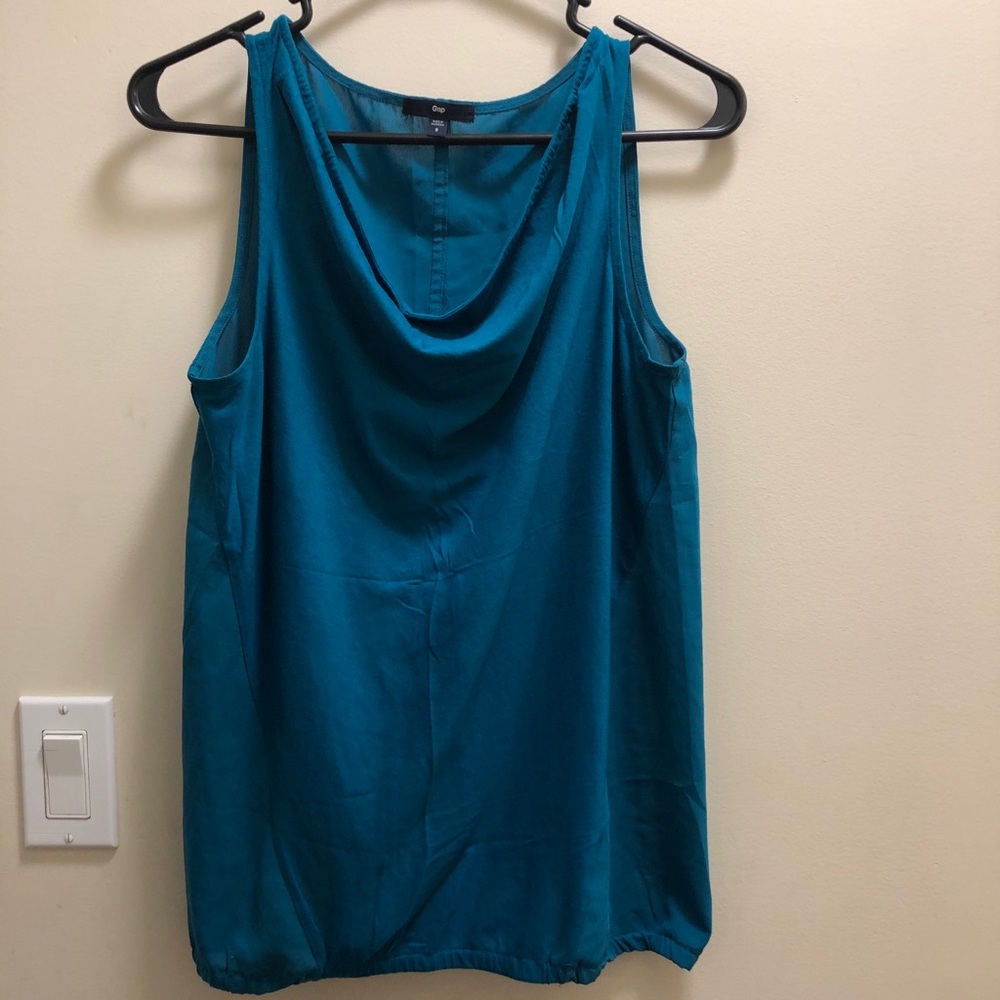 GAP Women's Blouse Small Teal Blue
